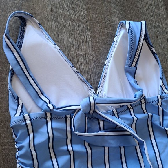 Draper James X Helen Jon Convertible Tankini Blue Stripe Women's Size XS NEW - Picture 5 of 11